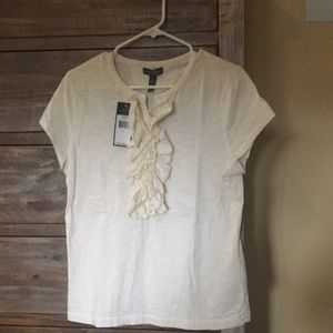 LRL RALPH LAUREN CREAM TOP women L